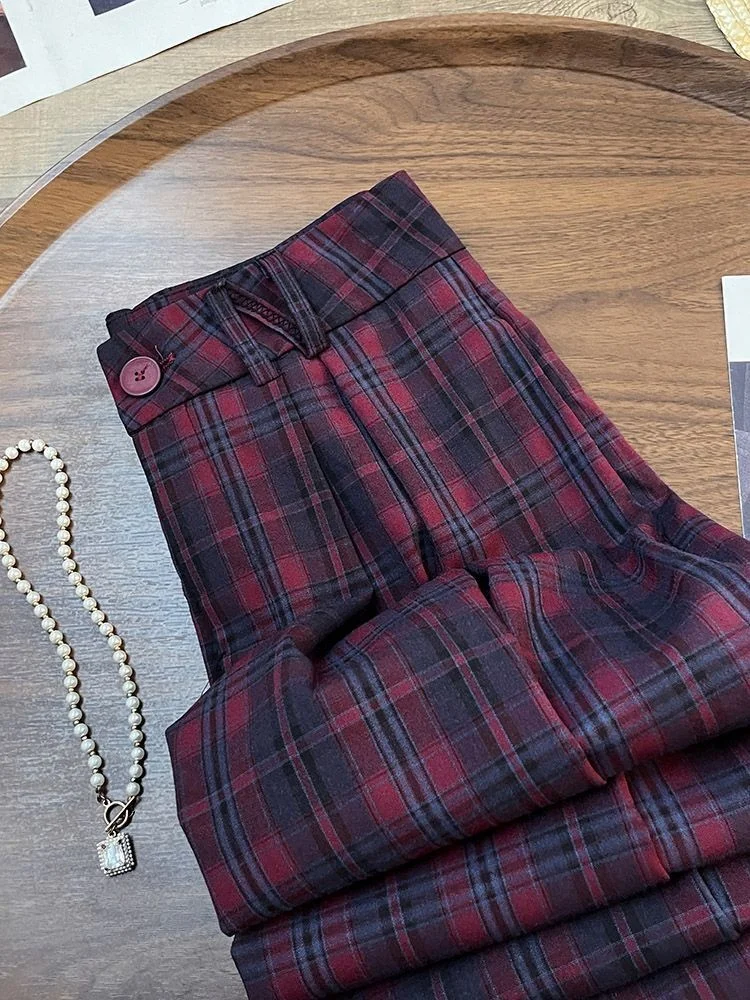 Pantaloni da pavimento a gamba dritta a vita alta alla moda per ragazza piccante in stile americano di inizio autunno Y2K pantaloni casual per ragazza piccante retrò emo