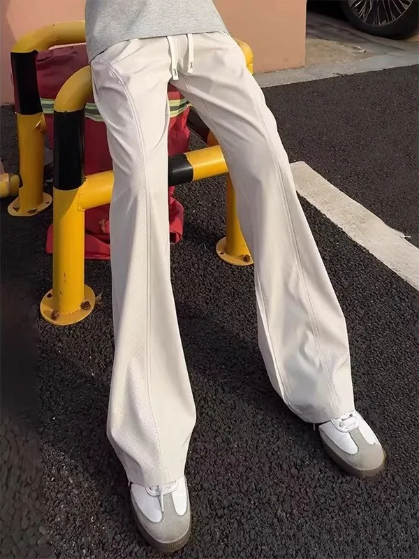 Quick Dry Mesh Breathable Summer Thin American Style Casual Pants Men Outdoor Sports Straight Leg Pants mid Waist Loose Fit