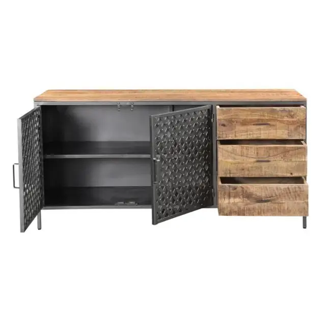 Household storage drawer Iron sideboard Solid wood series Home furniture
