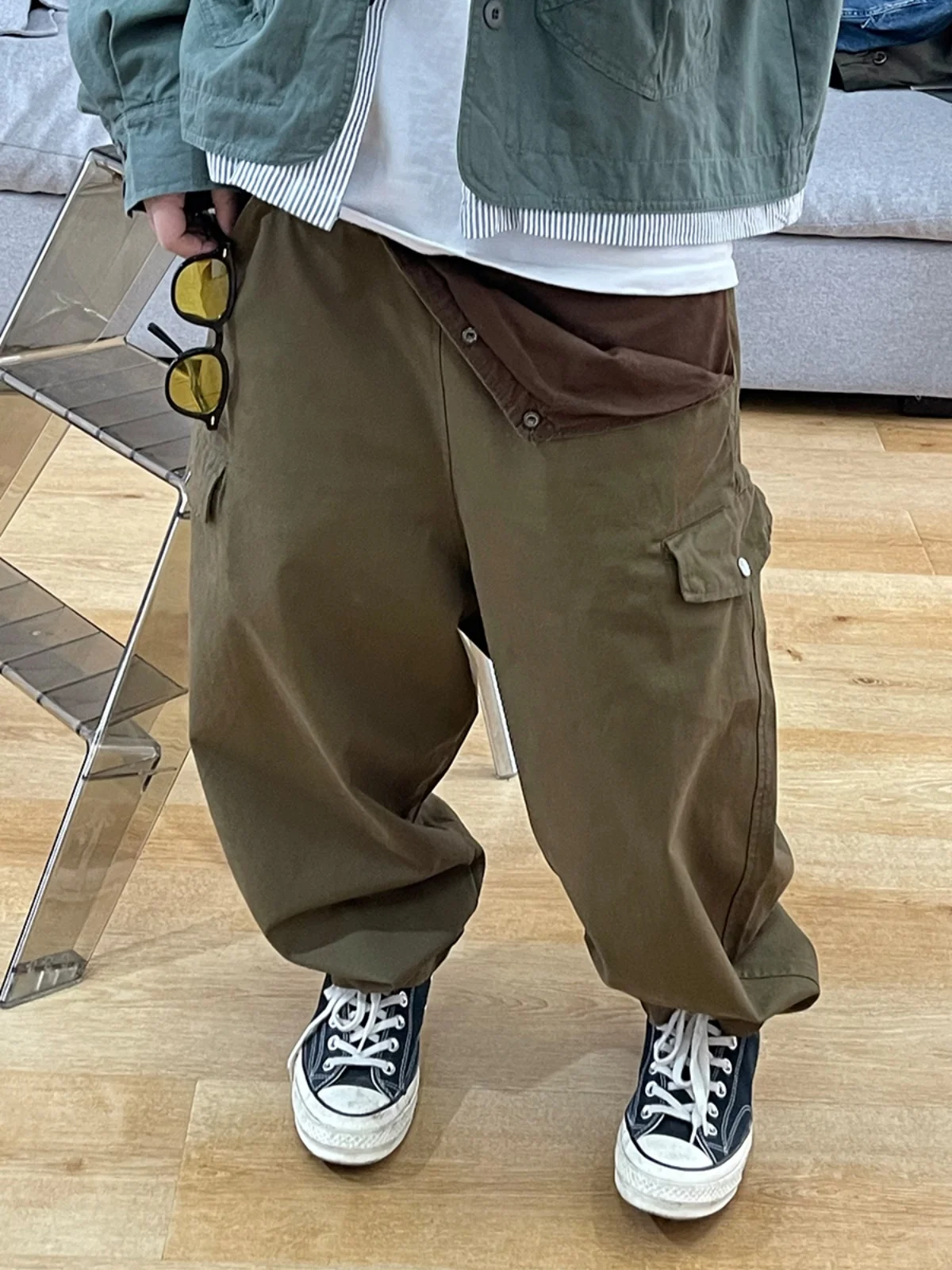 Calças Hip Hop carga dos homens, moda coreana, streetwear, skate, calças largas, calça casual, roupa masculina, alta qualidade, Harajuku