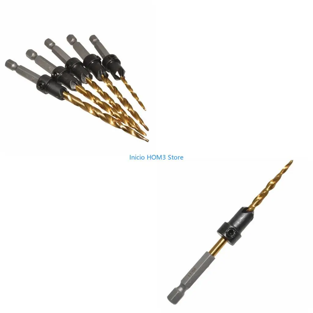 

A5YD Reusable Countersink Drill Bit Set 7/64" ；9/64"；11/64"；3/16"；7/32"