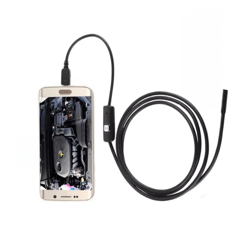 2M Waterproof IP67 Camera With 6 LED Lights HD USB Borescope For Car Engine Repair Inspection Tools For Android Phone PC
