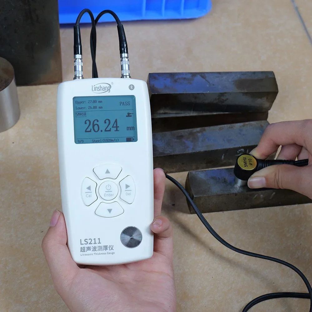 LS213 Digital Ultrasonic Metal Thickness Gauge Meter Through Coating Portable Tester Price Ultrasonic Thickness Meter For Metal