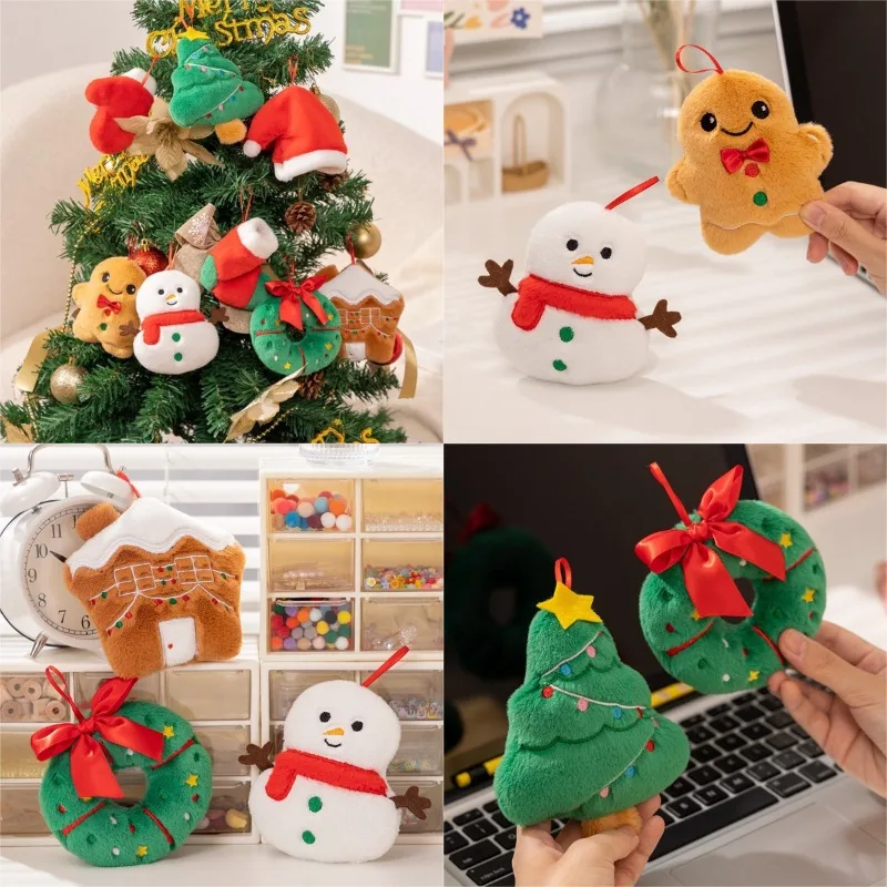 

Рождественская серия Пряники Плюшевая кукла Подвеска Дом Венок Носки Перчатка Шляпа Снеговик Елка Плюшевая игрушка Украшение рождественской елки