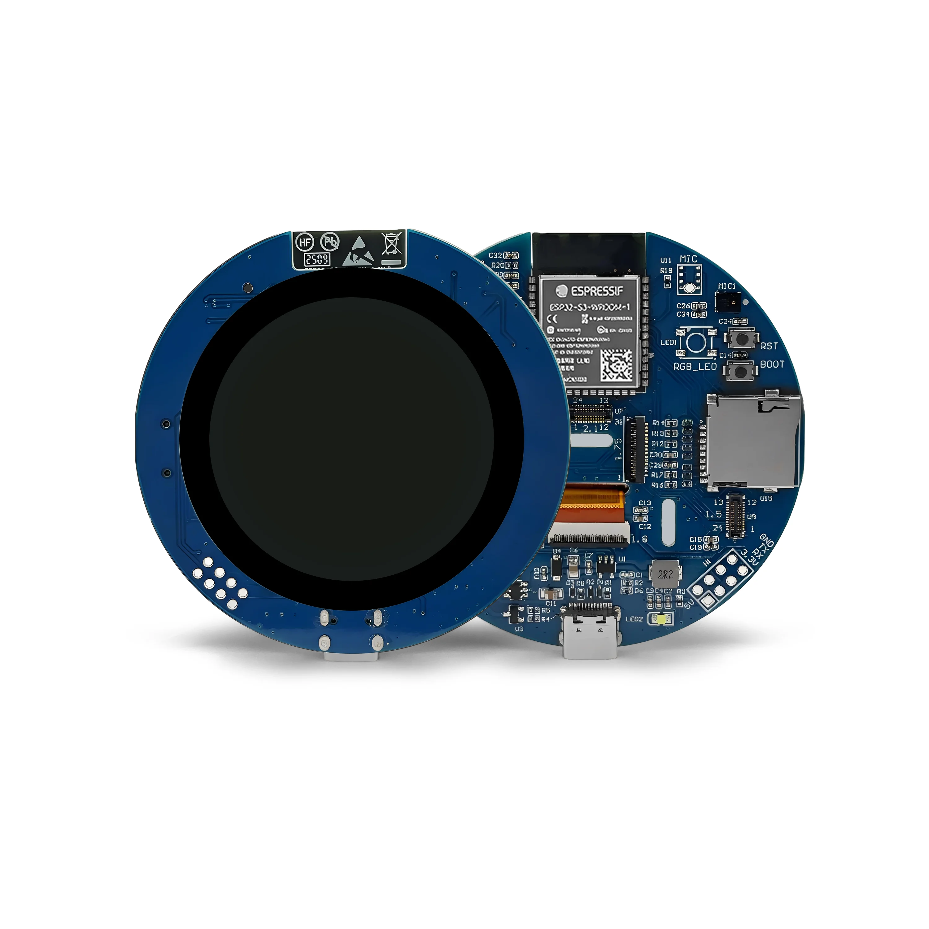 Picture 6: ESP32-S3 1.8 Inch TFT LCD Touch Screen Development Board 360*360 Round Display ESP32 Display Ardui-no HMI LVGL GUI Development