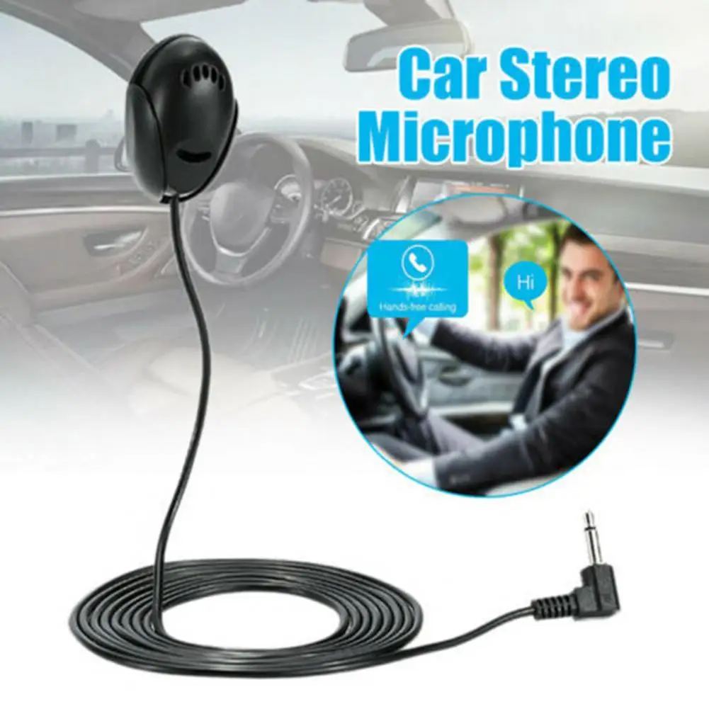 Car Navigation Microphone for Car Plug Play Paste 3.5mm Wired Ominidirectional External Bluetooth Microphone