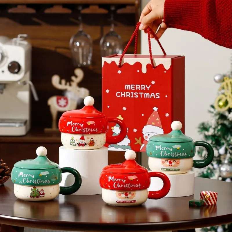

2025 Santa Claus Ceramic Cup Souvenir Mug Christmas Gift Cute Holiday Mug Tazas De Cafe Bonitas Kitchenware Canecas Fofas