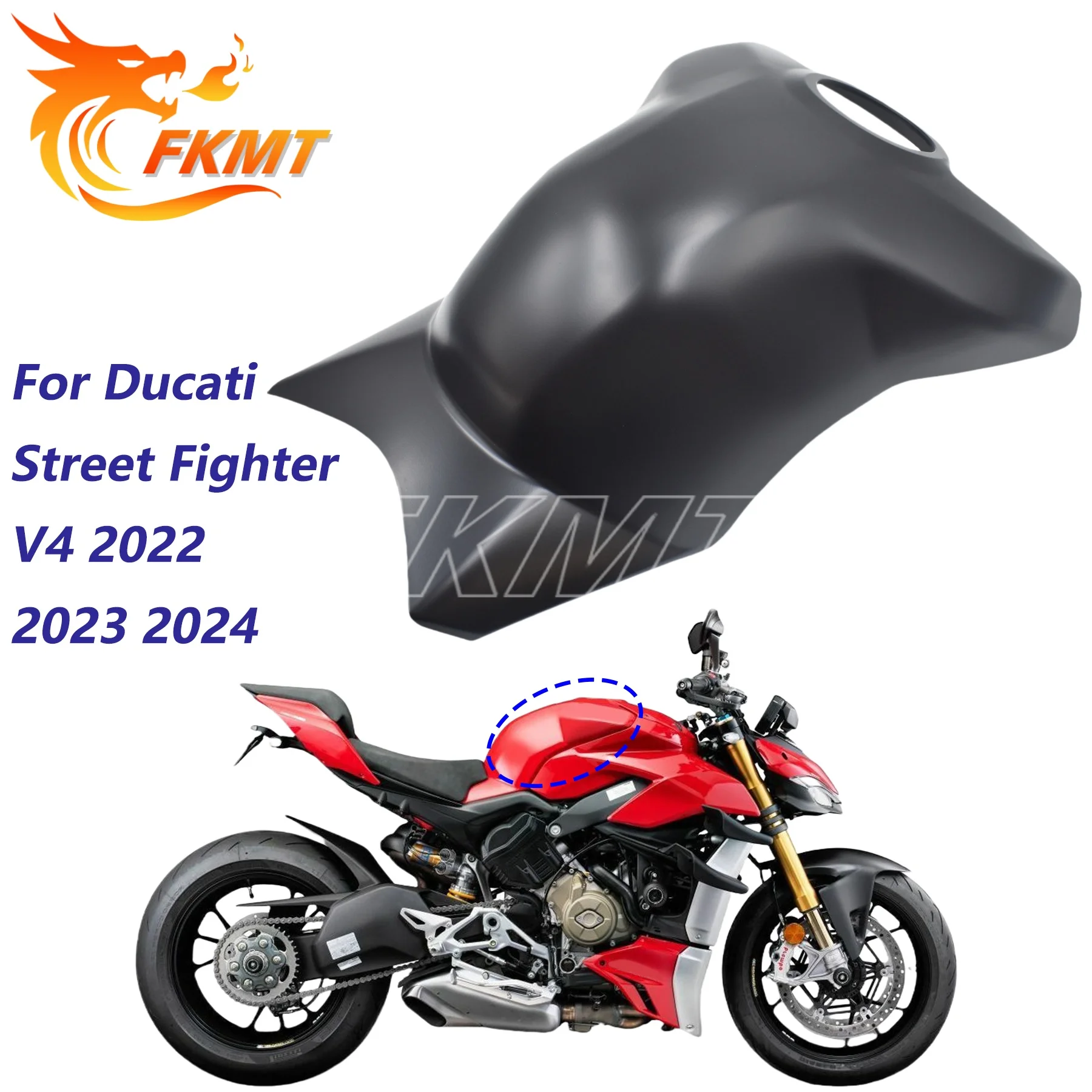 

Motorcycle Modified Spare Parts For DUCATI PANIGALE /STREETFIGHTER V4/V4S/V4R CARBON FIBER TANK COVER PROTECTOR Accessories