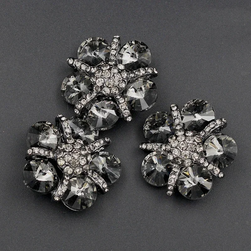 1pcs High-grade Rhinestone Metal Buttons for Needlework Fur Collar Sewing Metal Embellishment Buckle