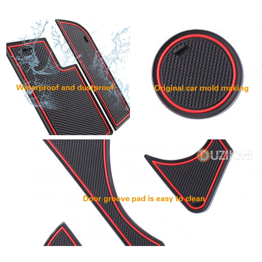 For Toyota Yaris Cross XP210 2020-2022 1Set Car Gate Slot Mat Auto Anti-Slip Rubber Cup Pads Interior Accessories 2021