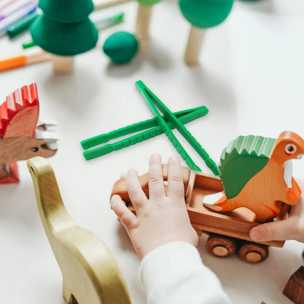 

Набор из 6 детских пинцетов: пластиковые, с плоскими и изогнутыми кончиками, для развития сенсорных и моторных навыков, сортировки бусин, рукоделия и обучения