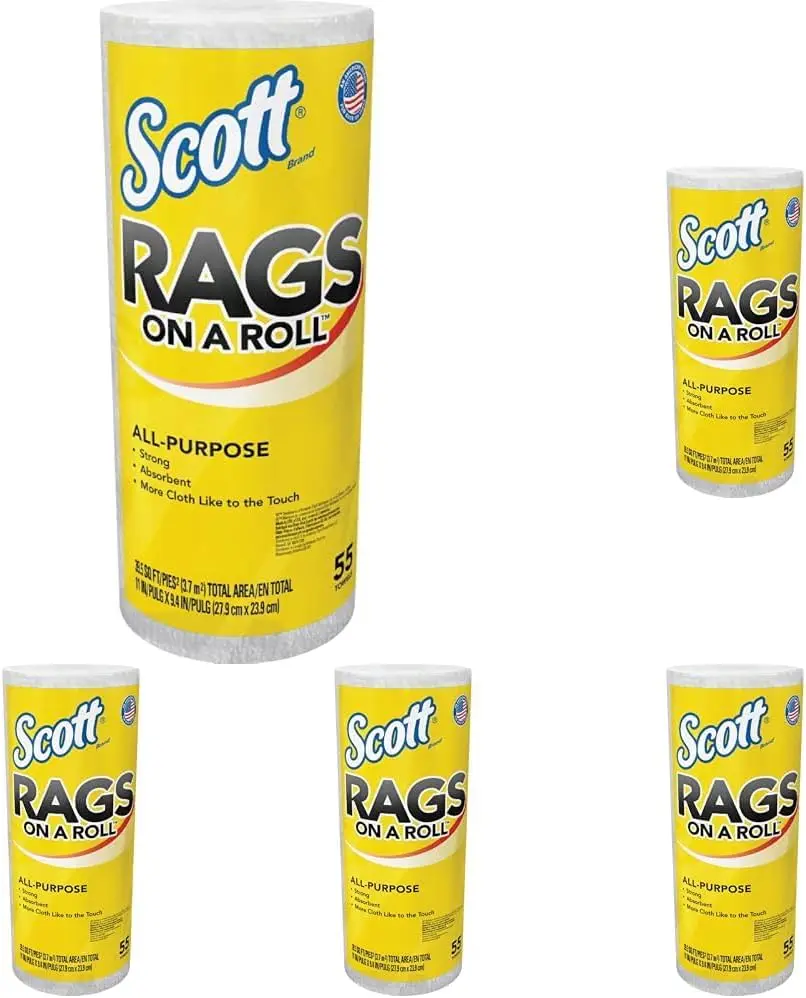 

White Paper Towels, 60 Count Pack of 5, Soft and Absorbent for Home Use