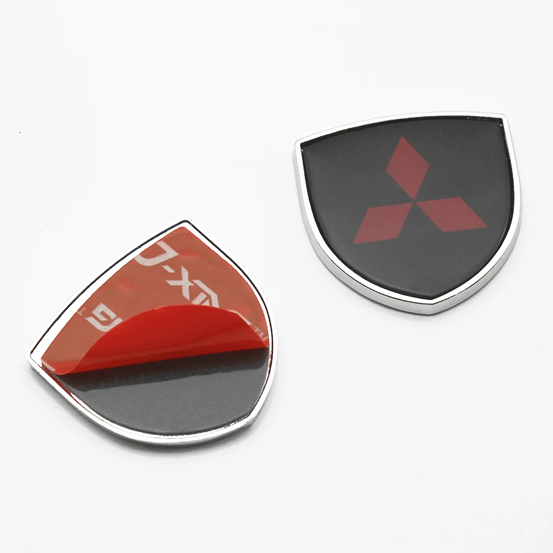 3D Metal Sticker Car Body Badge Shield Styling Auto Accessories For Mitsubishi Asx Lancer Pajero Outlander L200 Delica Eclipse