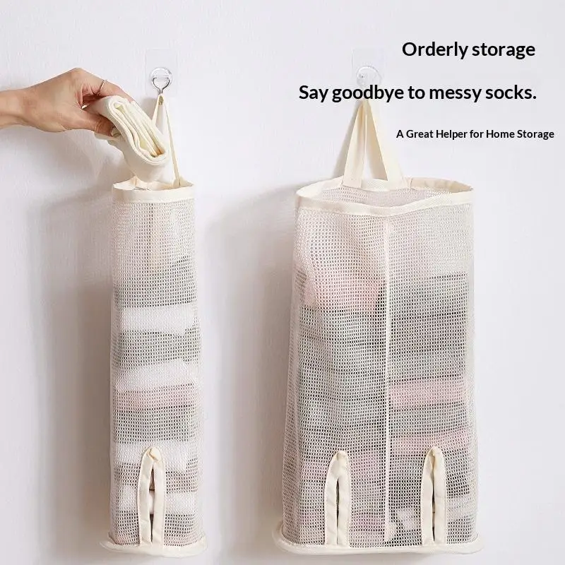 [Wall Mounted Mesh Storage Bag Suitable For Pet Toys Cat Puppy Toys Without Taking Up Much Space]