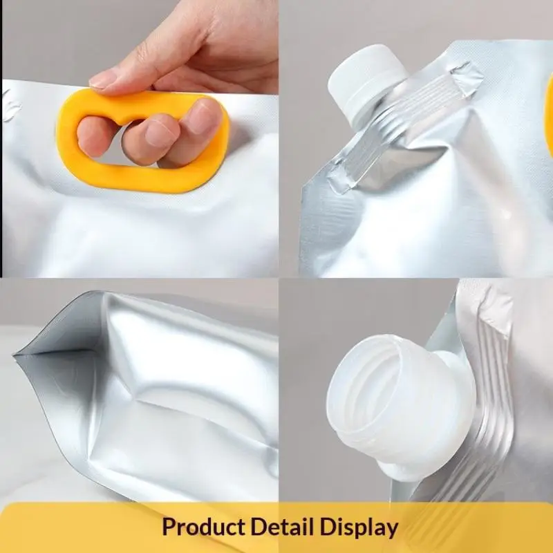 Aluminum Foil Spout Pouches Lightproof Heat Cold Resistant Leakproof Stand Up Bags for Drinks Sauces Kitchen Storage