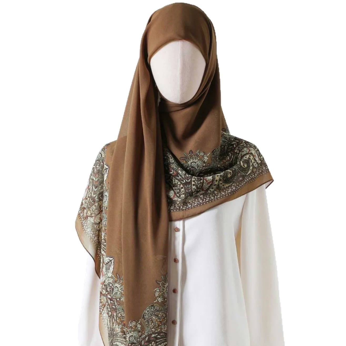 أنثى الشيفون الحجاب أزياء مسلم واقية من الشمس تنوعا وشاح رباعي شال طويل التفاف وشاح اليد