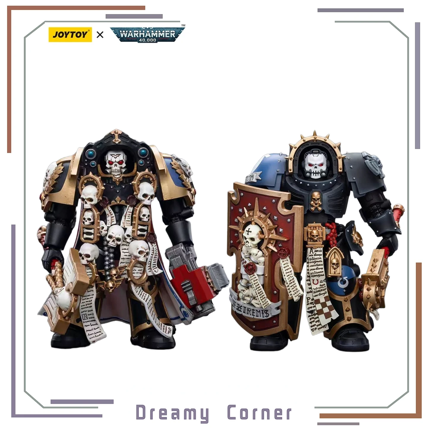 

【In Stock】JOYTOY Warhammer 40K Ultramarines Terminator Armour Chaplain Brother Vanius 2PCS 1/18 Action Figure Model
