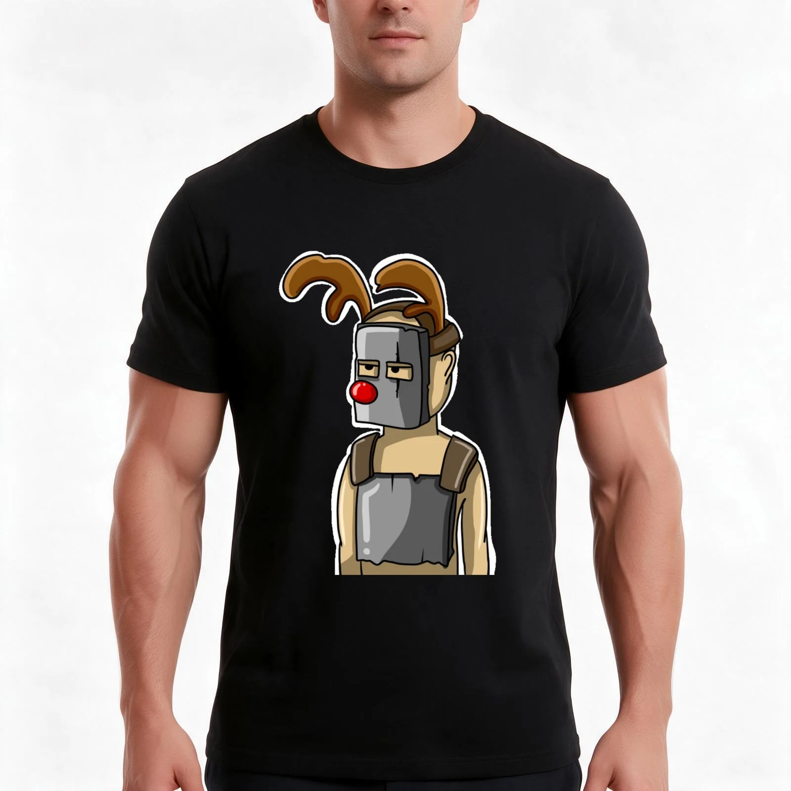 Rust christmas warrior T-Shirt, Summer Casual Cotton Tee, Oversized Streetwear Tops, Vintage Graphic Print, Unisex Men Women