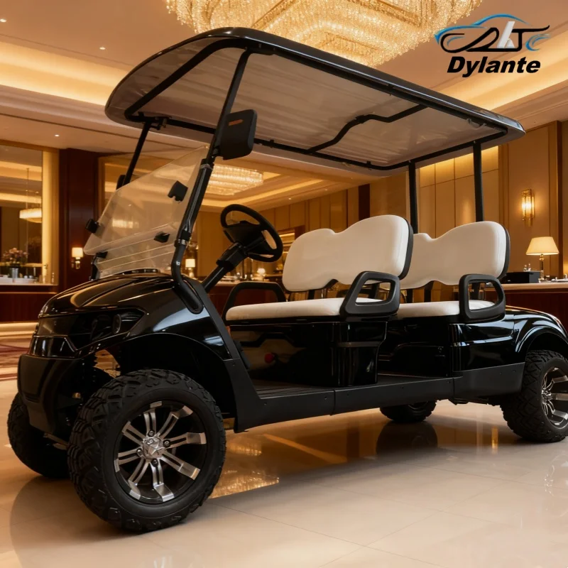 72V Electric Golf Cart Off Road Buggy With Dashboard With Entertainment Function Touch Display Screen With Apple Carplay