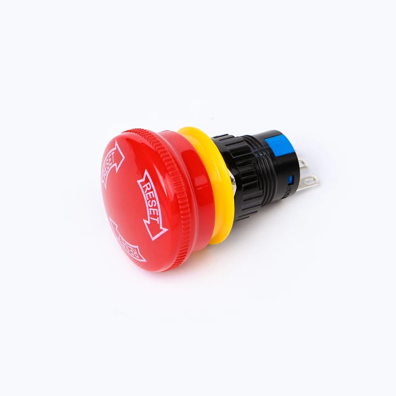 ELEWIND 16MM plastic  Round stop emergency  push button switch PB162Y-11TSB