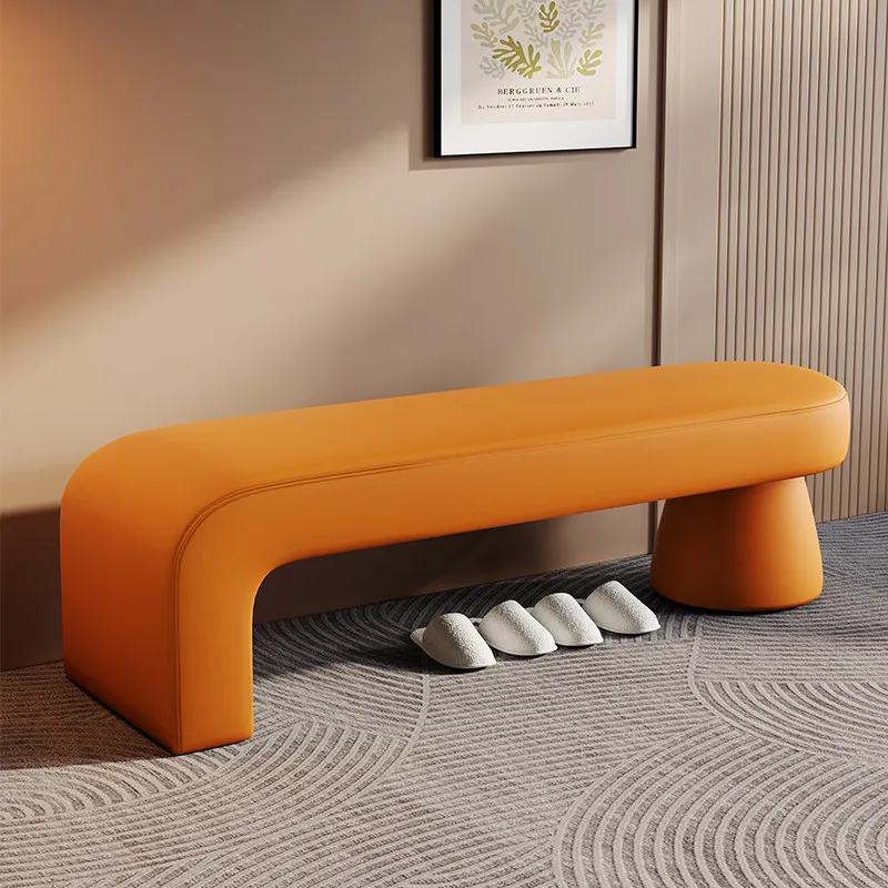 Door shoe stool Entry door  Entry door shoe stool Light luxury high-end fitting room Long stool Cloakroom
