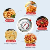 0~300℃ Kitchen Probe Thermomete Instant Read Stainless Steel Pointer Thermometer Portable Precision BBQ Thermometer Tester
