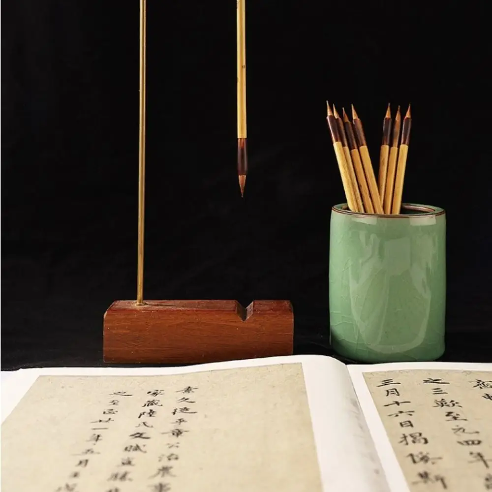 Oil Watercolor Chinese Calligraphy Brush Oil Painting Bamboo Scriptures Writing Brush Wolf Hair Art Paint Brush Art Supplies