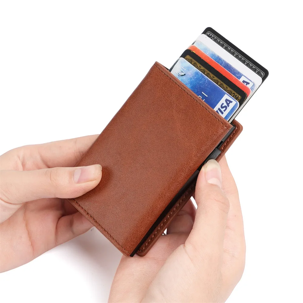 1175 Anti Demagnetization Bank Card Protective Cover, Unisex Multi Slot Three Fold Card Bag