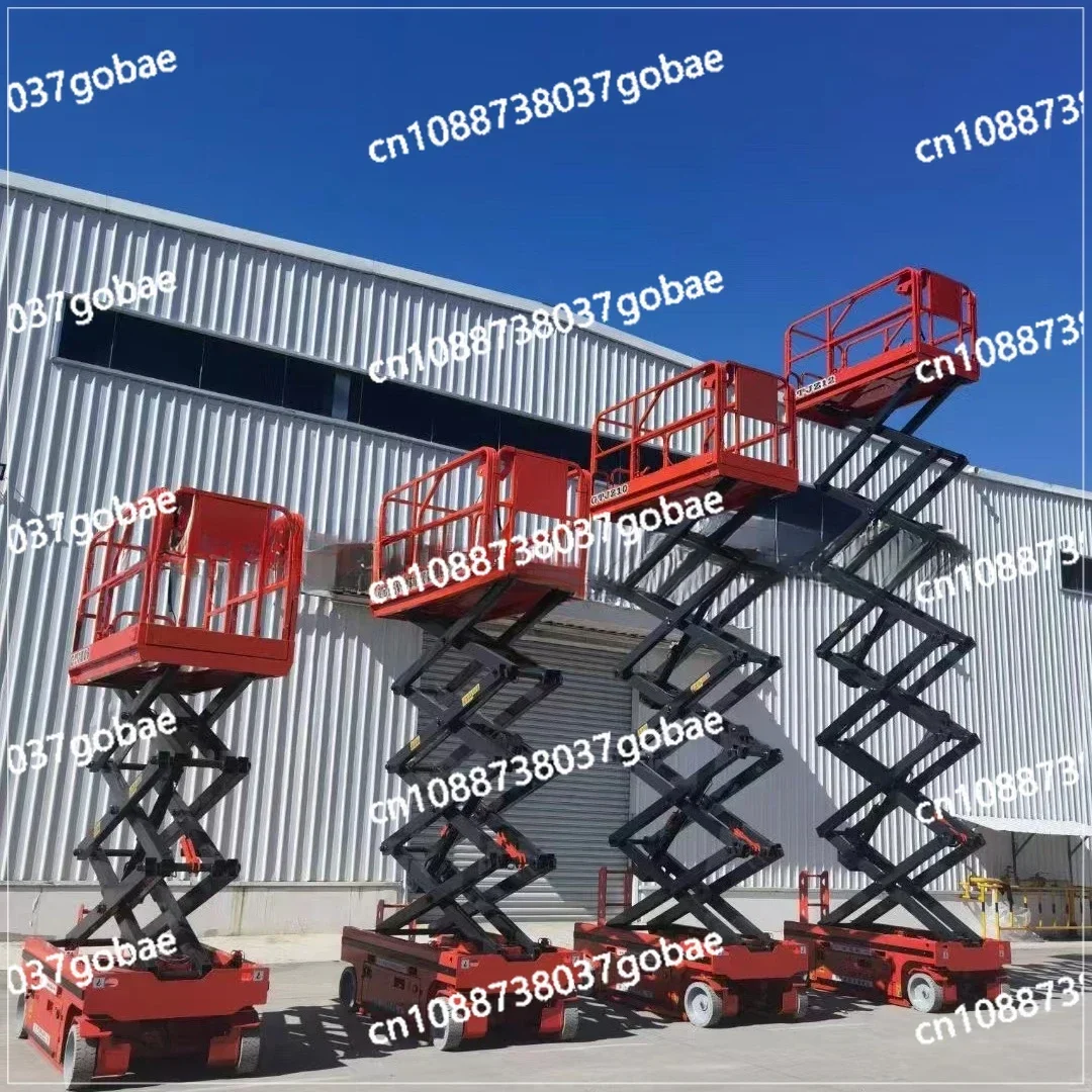 3 Meters Electric Lifting Platform, Construction Site Aerial Maintenance Small Freight Elevator Scissor Type Operation Mobile