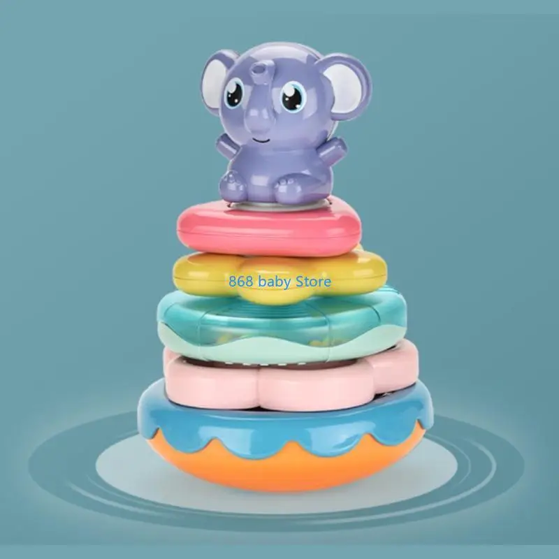 

29EE Bath Combination for Infants 6-12 Months Bath Beach Stacked Cups Fun Toy Light&Music Gifts for Kids Supplies