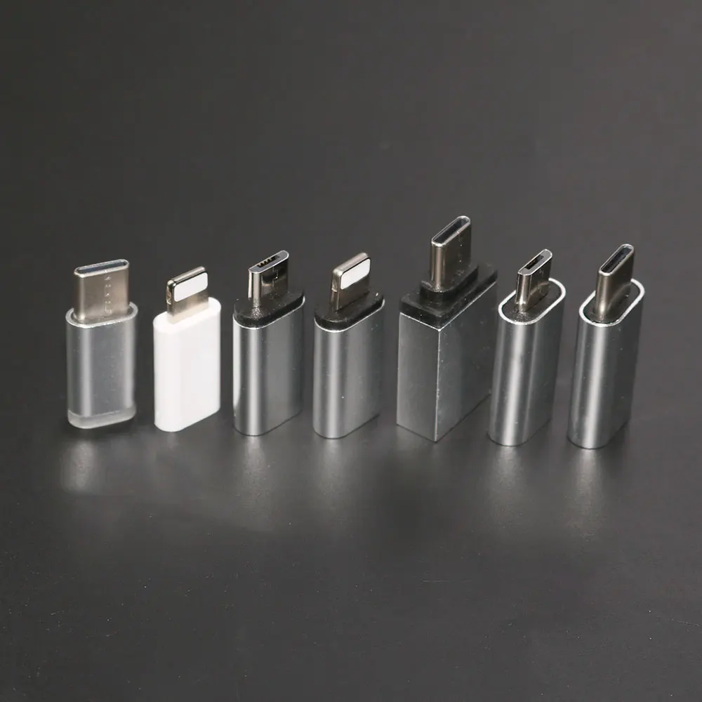 YUXI Silber 1PCS Micro USB zu Konverter Adapter Für iPhone X 8 7 6 Plus Typ C/IOS zu Micro USB Adapter Für Samsung S8 Xiaomi – Detail 4