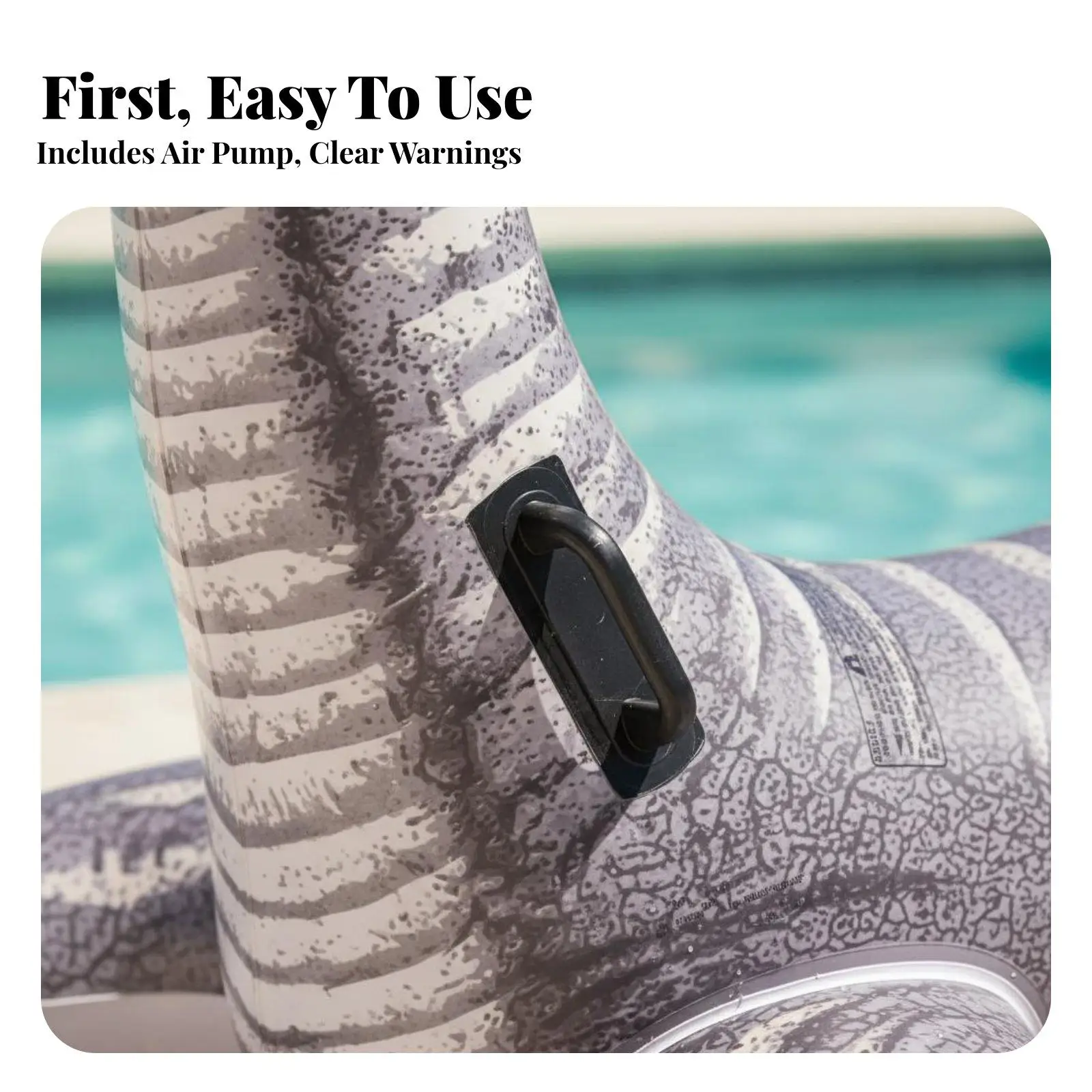 Big Inflatable Dinosaur Pool Float Brontosaurus Ride on Raft with Stable Legs and Handle for Beach Lake Water Toys for Family
