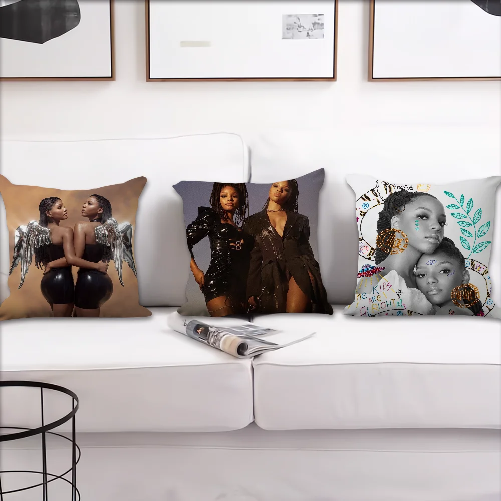 singer Chloe x Halle Ungodly Hour  cushion cover Accessories Square Cushion Room Bedroom Headboard Sofa Living Backrest Car Nap