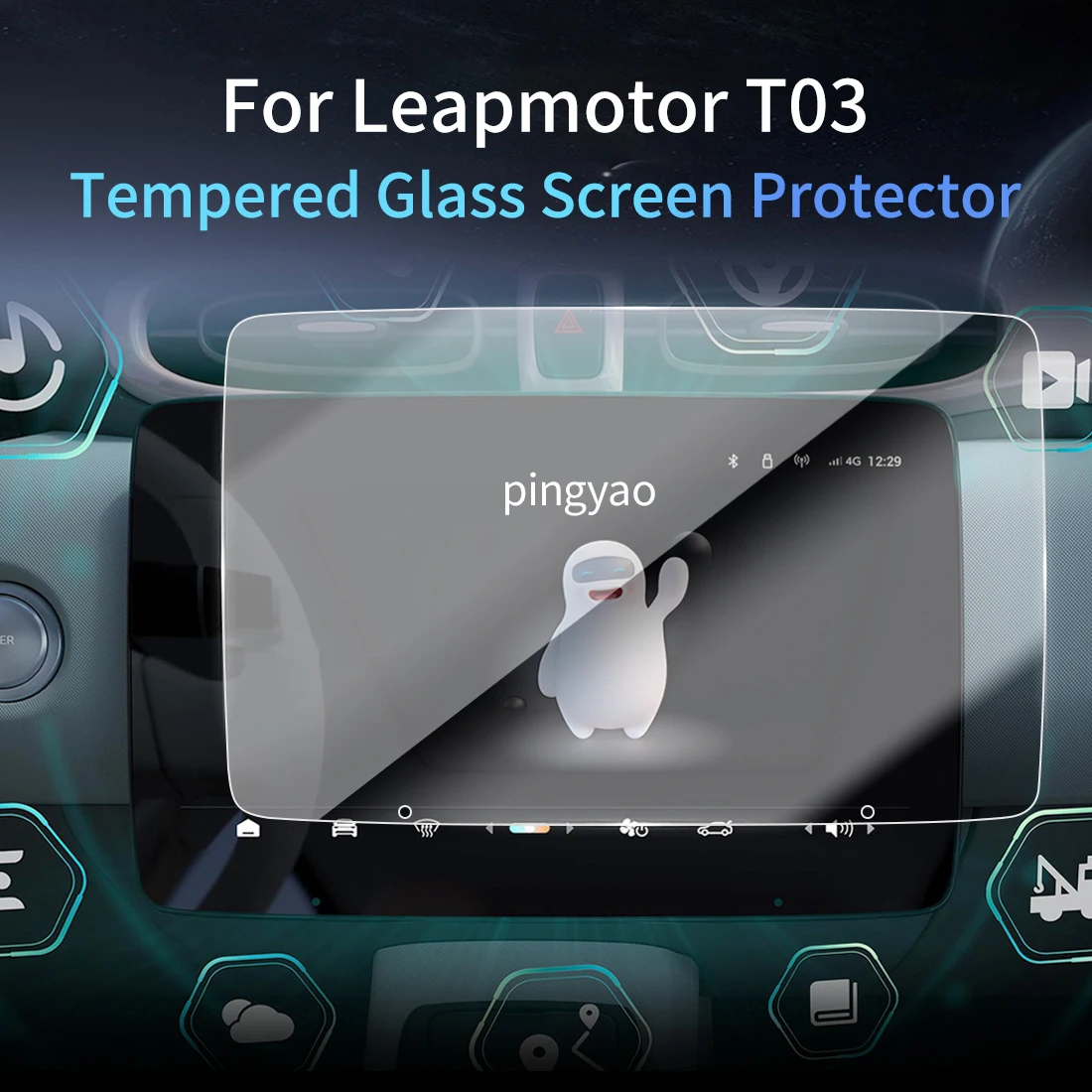 

Car Sticker Screen Protector Navigation Display Tempered Glass Protective Film Car Vehicle For 25 Leapmotor T03