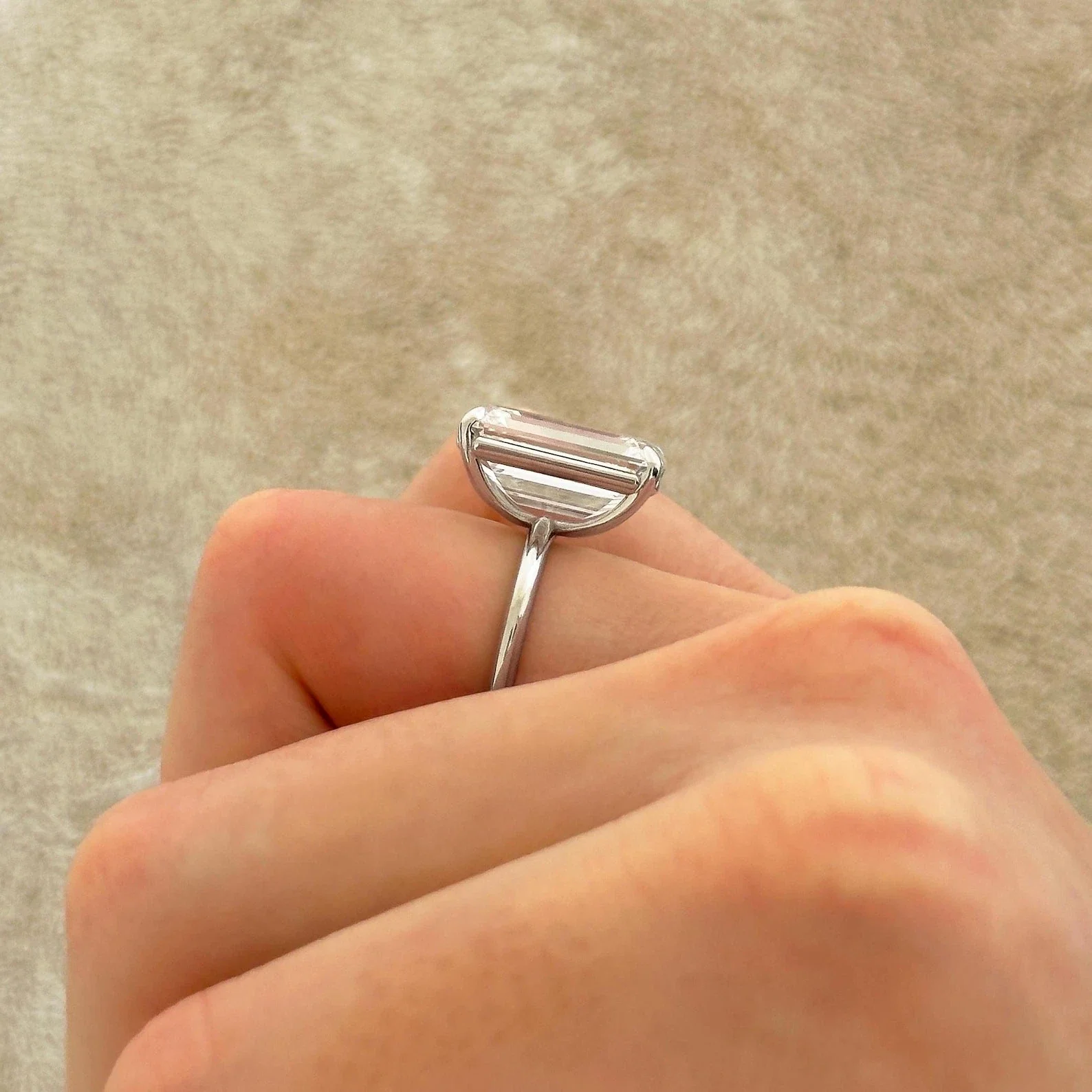 

5CT Main Stone IGI Emerald VS1 EF Lab Grown Diamond Solitaire Wedding Ring Solid Platinum 950 Diamond Ring For Lady Fine Jewelry