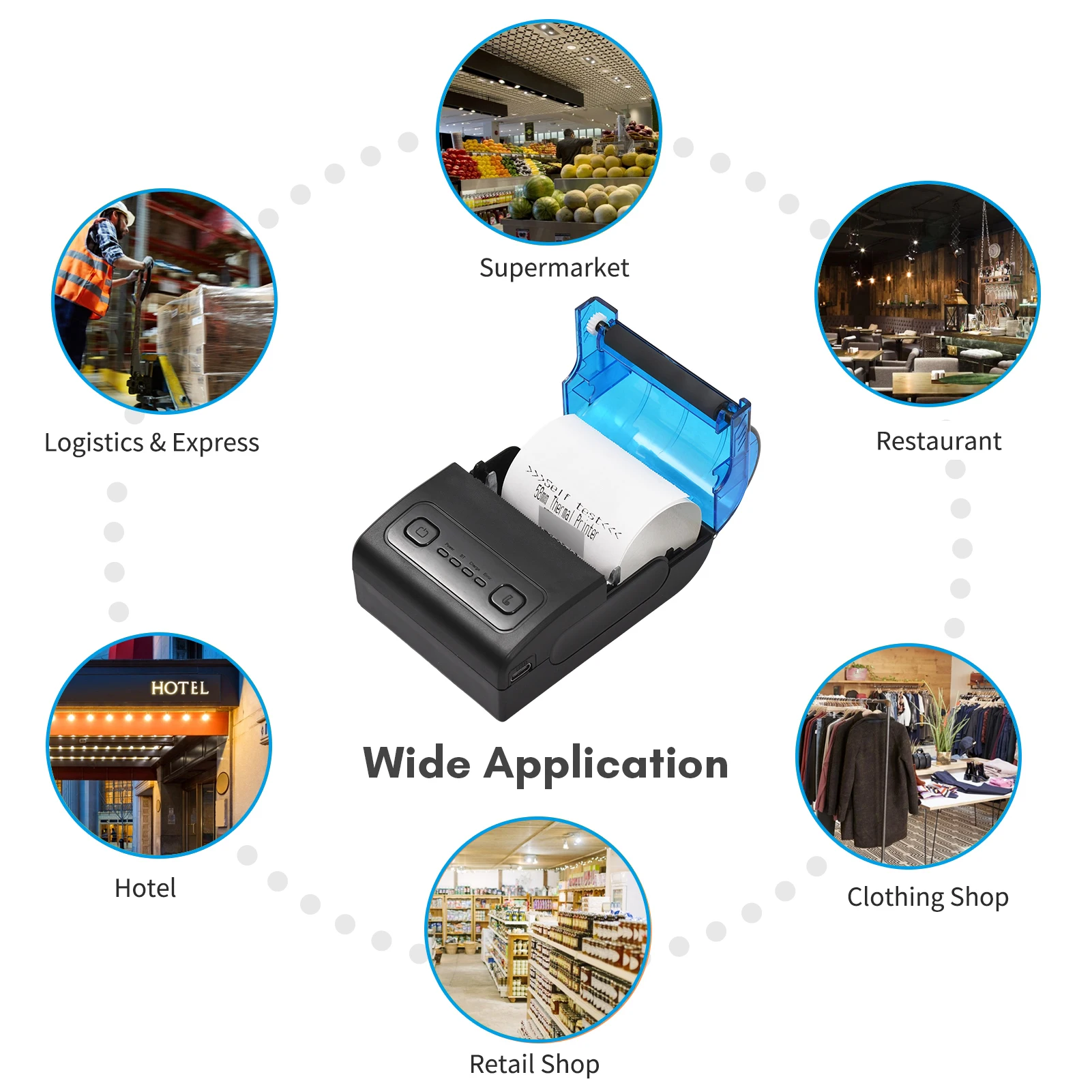 MPT-II ポータブルミニサーマルプリンター。2インチ幅、 - Mini Pocket Thermal Printer Paper Roll のレビューと価格