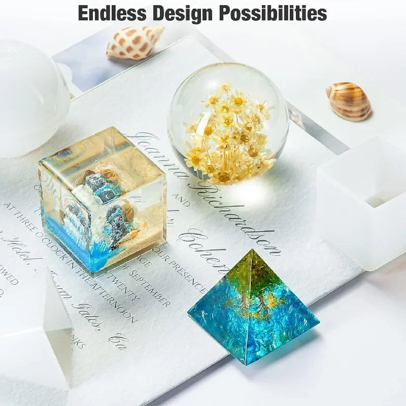 

Large Silicone Resin Molds Kit for Epoxy Resin Flower Preservation Ideal Starter Kit for Crafting And DIY Projects