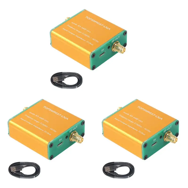 BNVN-3X Low Noise Amplifier 100K-6Ghz Full Band 20DB LNA RF Power Preamplifier Software Defined Radio With Battery