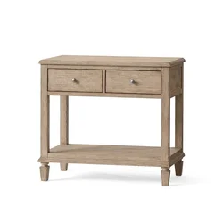 Nordic Design Global Style Natural Wooden Veneer Bedroom Furniture  Nightstand with Solid wood Legs