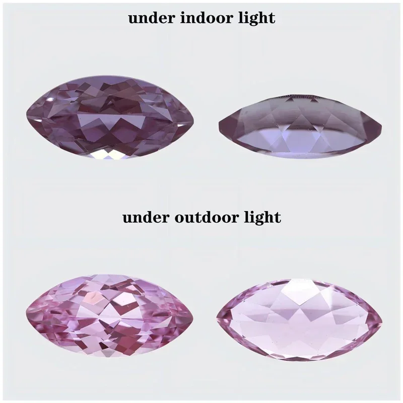 Marquise Shape Lab Grown Alexandrite Color Changing Stone Advanced Jewelry Rings Earrings Making Wholesale with Certificate