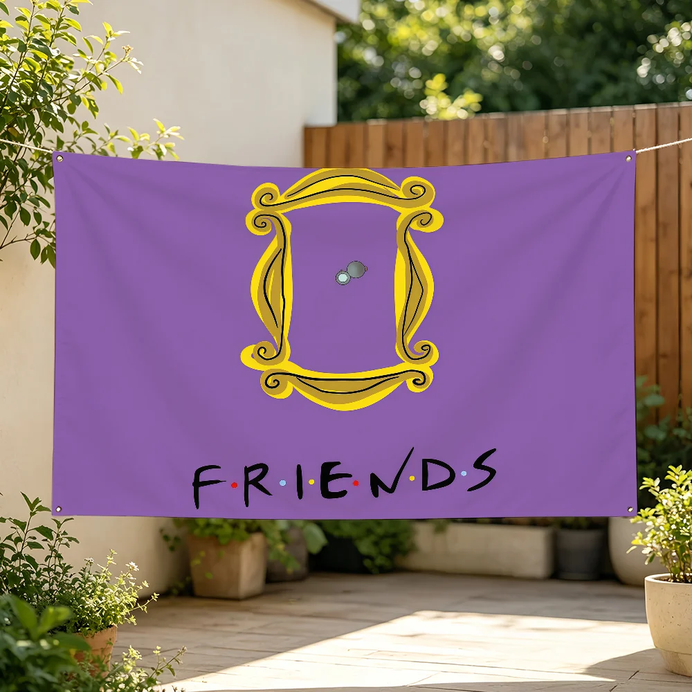 TV F-Friends Flag For Sports Matches Halloween Games Parade Rally Holiday Festival Backyard Balcony Club Bar Decor