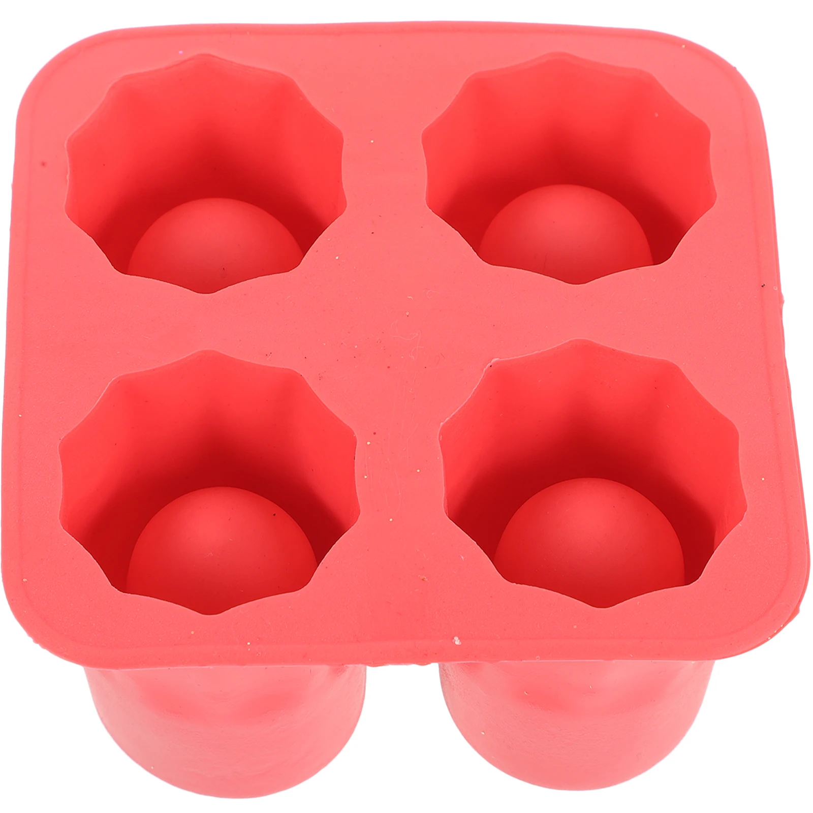

Silicone Ice Cube Tray 10X10X5.5Cm Red Flexible Mold For Diy Chocolate Jelly Candy Freeze Making Ice Mold Kitchen Tool