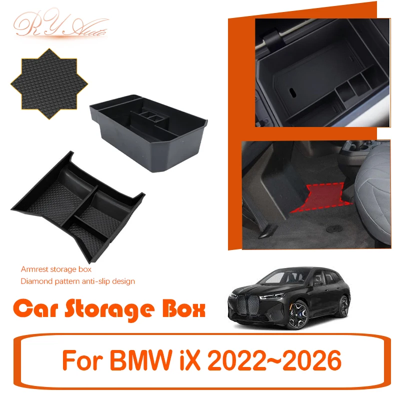 

Car Storage Box For BMW iX I20 2022 2023 2024 2025 2026 Anti-dirty Box Armrest Central Console Storage Cover Pad Auto Accessorie