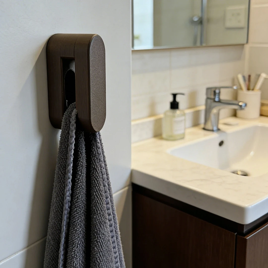 Automatic lock hook   double-sided adhesive; bathroom and kitchen automatic anti-slip towel and clothes hook with strong glue