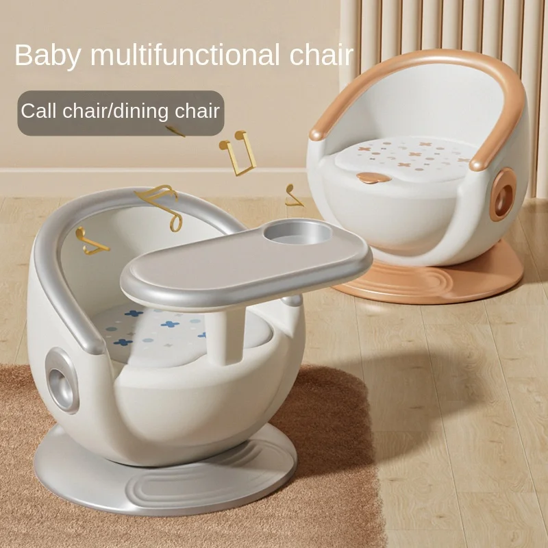 High Quality Multi-functional Seats Comfortable 2-in-1 Children's Dining Chair with Dinner Plate Sounding Chair Household Seat