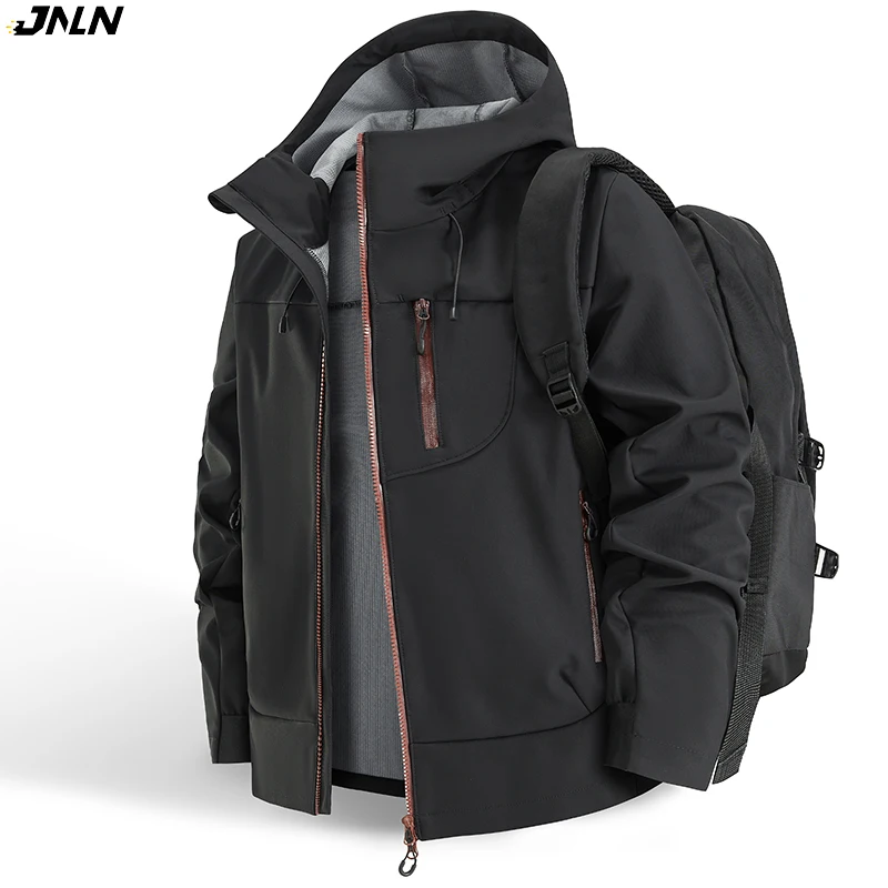 

JNLN Women Waterproof Soft Shell Jacket Windproof Warm Fleece Rain Coat Travelling Hiking Climbing Trekking Outdoor Windbreaker