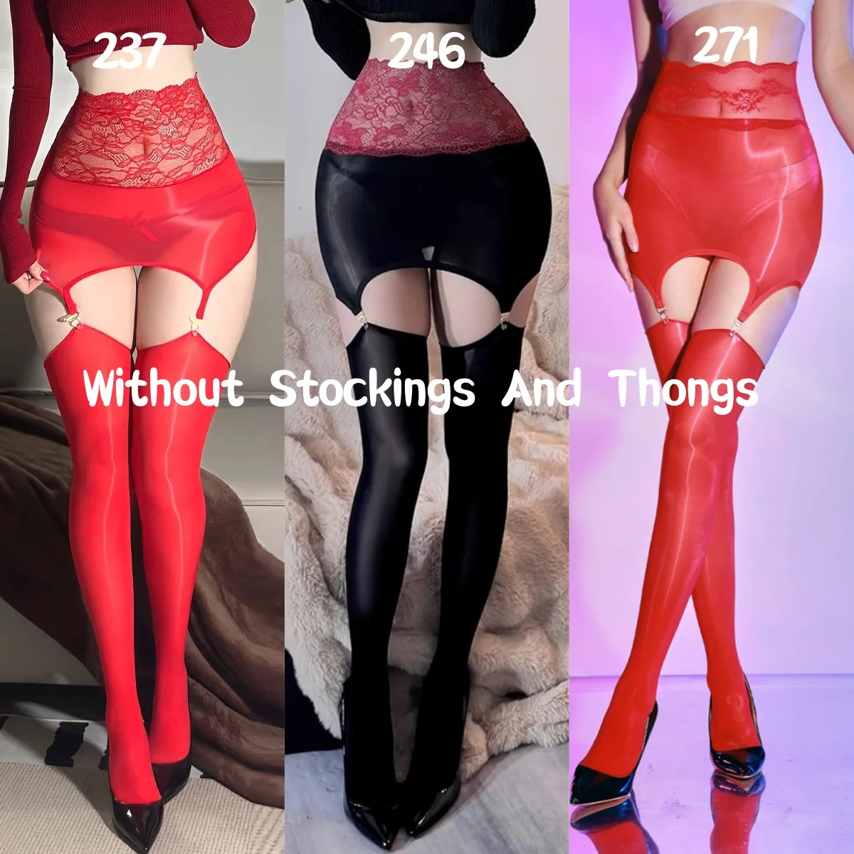 2 In 1 Lace Transparent Mini Skirt With Socks Clips Oil Shiny Hip Wrap Garter Belt Dress Sexy Lingerie Clubwear For Stockings