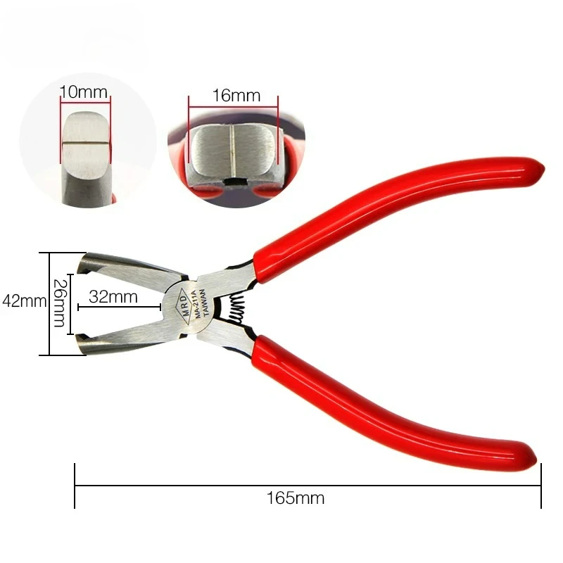 Plastic Nozzle Pliers 45/90 Degree Diagonal Pliers Shaped Shear Thin Mouth F90 Flat End Cutting Pliers 6 inch 215 alloy steel
