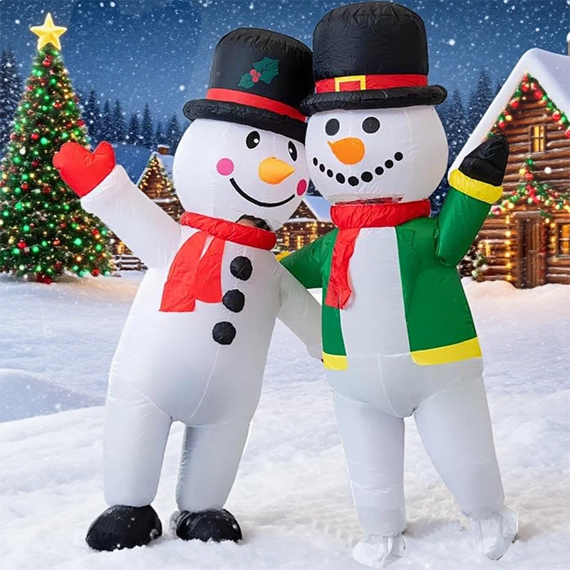 

Christmas Snowman Inflatable Costume Adult Christmas Mascot Inflatable Costume Christmas Themed Party Cute Performance Costume