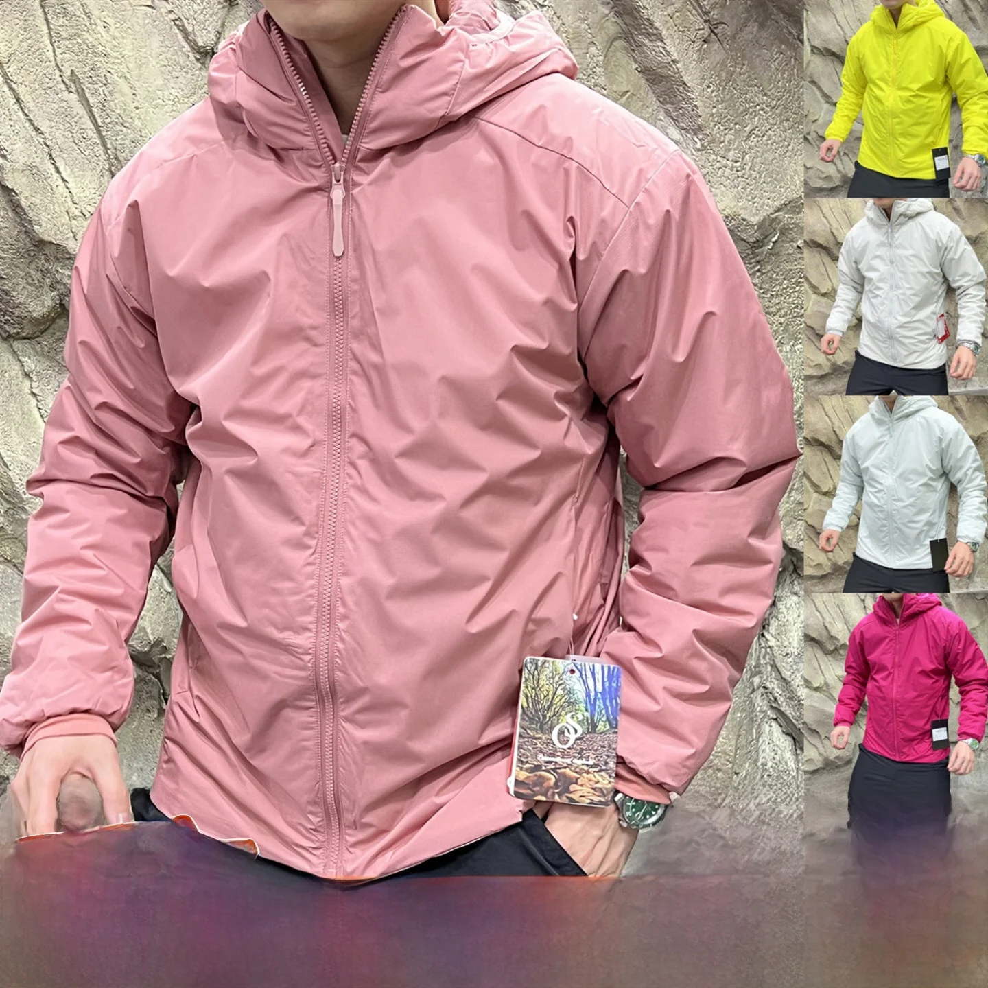 

Ограниченный цвет Dopne! Высококачественная осенне-зимняя уличная водонепроницаемая легкая теплая хлопковая куртка с капюшоном, модная молодежная повседневная куртка